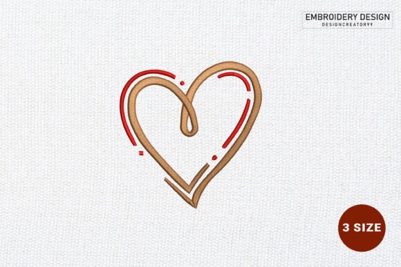 Abstract Sketch Heart Embroidery Review for Seasonal Use