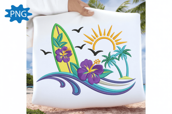 Beach Embroidery Design, Summer PNG: A Designer's Real-World Review
