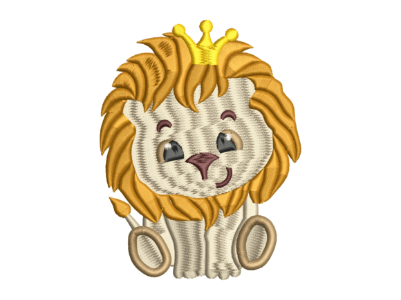 Cute Crowned Baby Lion Embroidery Review