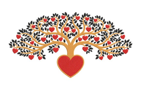 Heart Tree Embroidery Design Review