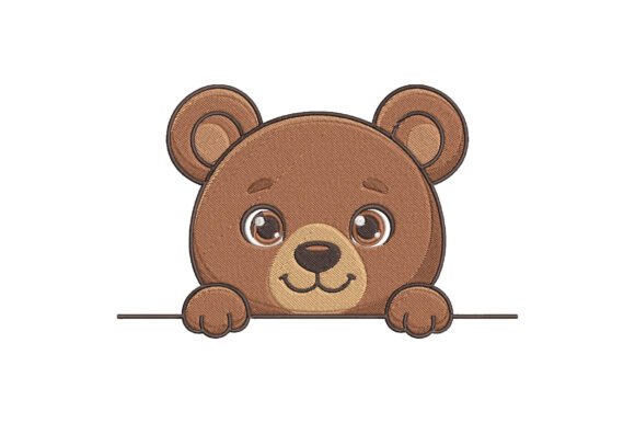 Kawaii Bear Peeking Embroidery Review