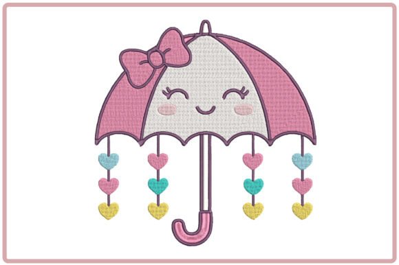 Kawaii Umbrella Embroidery Design Review