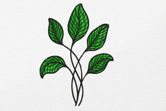 Leaf Floral Motif Embroidery Design for Seasonal Gifts
