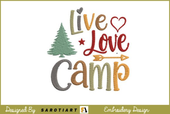 Live Love Camp Embroidery Design T-shirt Review