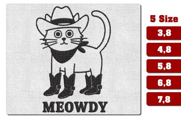 Meowdy Cat Embroidery - Cowboy Cat Review