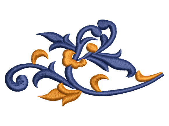 Ottoman Blue Floral Scroll Embroidery Review