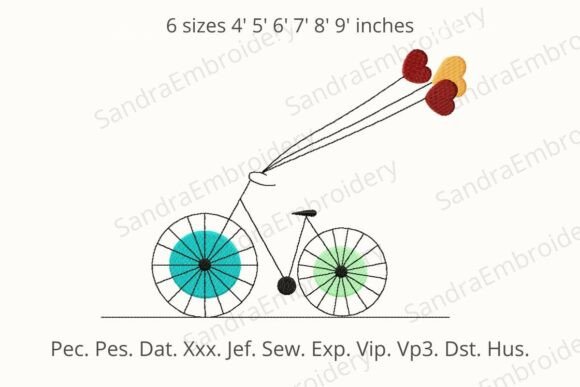 Romantic Summer Bike Embroidery Design Review