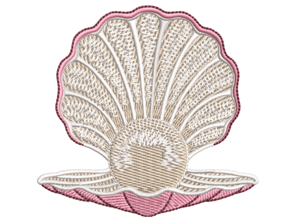 Scallop Shell Embroidery for Holiday Collections