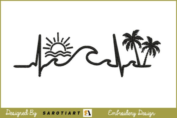 Summer Embroidery Design Line Art Review