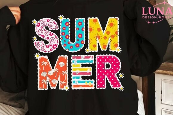 Summer Faux Embroidery Letters PNG Review