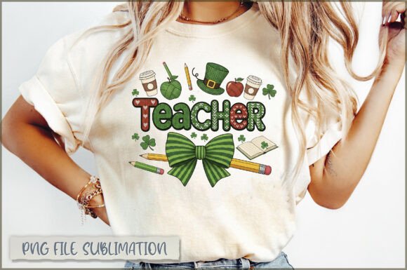 Teacher St. Patrick s Day Embroidery PNG