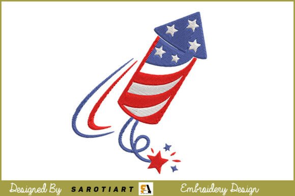 USA Firework 4th of July Embroidery Review